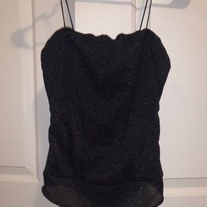 Black Shimmer Bodysuit